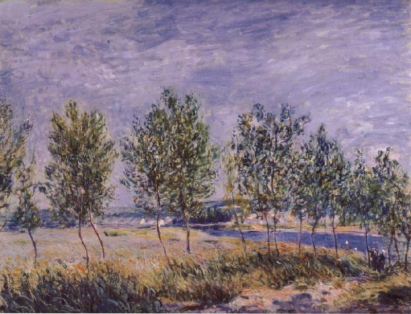 Claude Monet Poplars on a River Bank